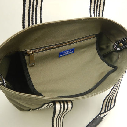 BURBERRY BLUE LABEL バーバリー ブルーレーベル 01110-14 トートバッグ キャンバス カーキ レディース /253860【中古】