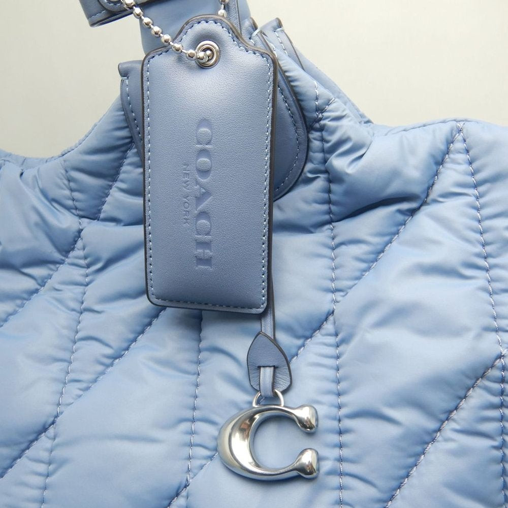 COACH コーチ アイリストート CP152 トートバッグ リサイクルナイロン ブルー レディース /253862【中古】