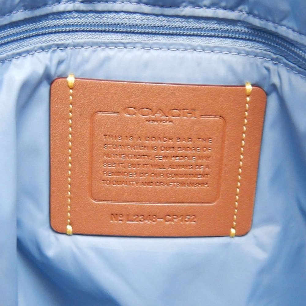 COACH コーチ アイリストート CP152 トートバッグ リサイクルナイロン ブルー レディース /253862【中古】
