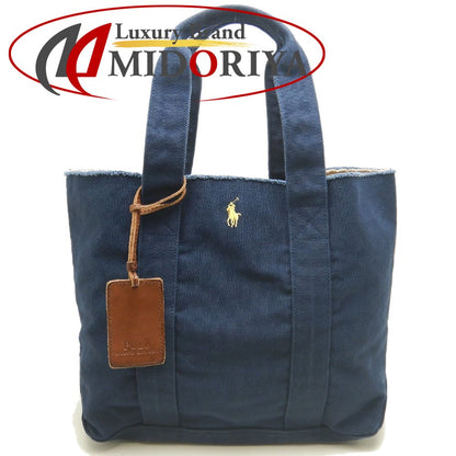 RALPH LAUREN ラルフローレン トートバッグ キャンバス インディゴ レディース /253863【中古】