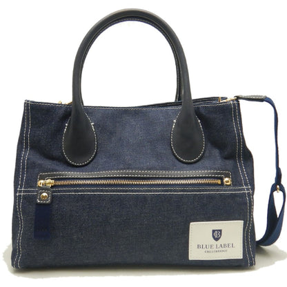 BLUE LABEL CRESTBRIDGE クレストブリッジ 01570-02 トートバッグ コットンデニム インディゴ レディース /253864【中古】