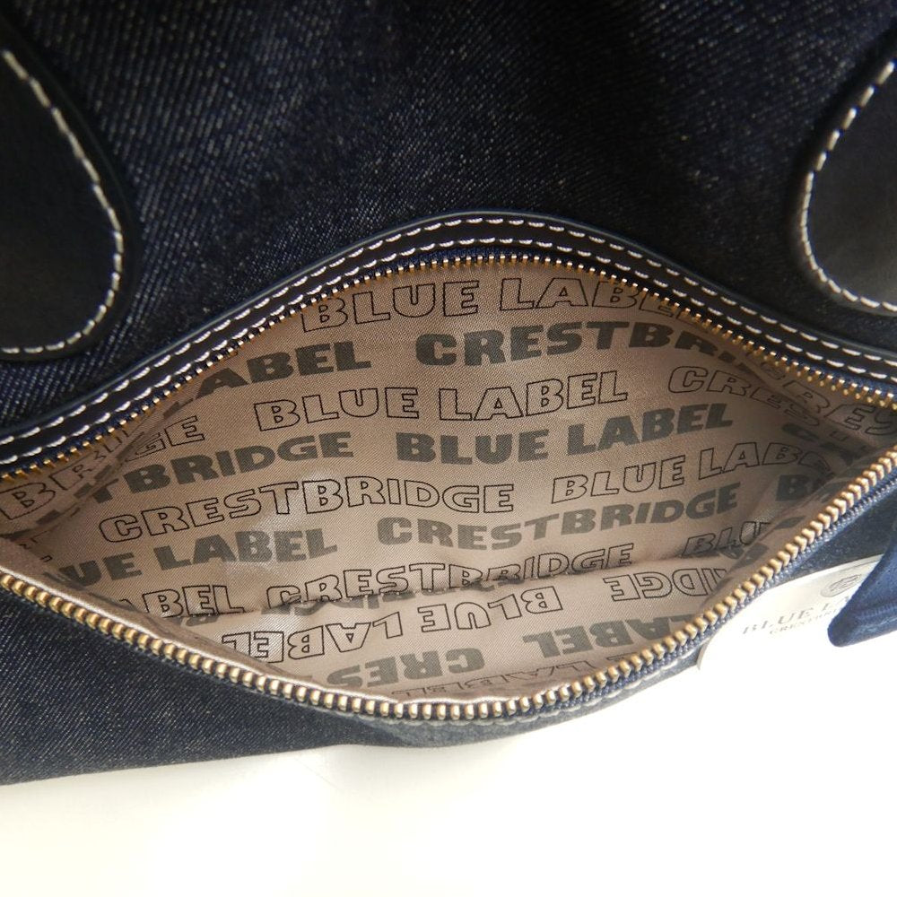 BLUE LABEL CRESTBRIDGE クレストブリッジ 01570-02 トートバッグ コットンデニム インディゴ レディース /253864【中古】
