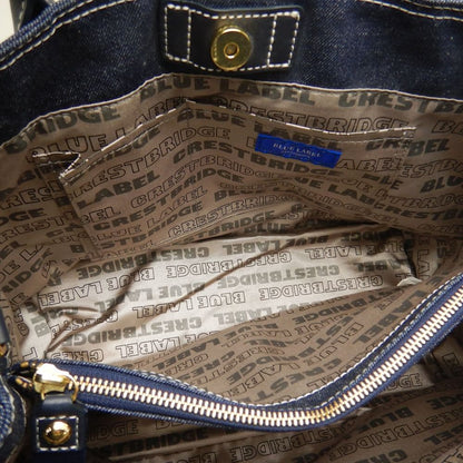 BLUE LABEL CRESTBRIDGE クレストブリッジ 01570-02 トートバッグ コットンデニム インディゴ レディース /253864【中古】