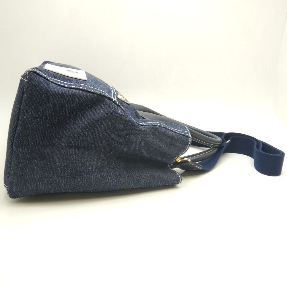 BLUE LABEL CRESTBRIDGE クレストブリッジ 01570-02 トートバッグ コットンデニム インディゴ レディース /253864【中古】