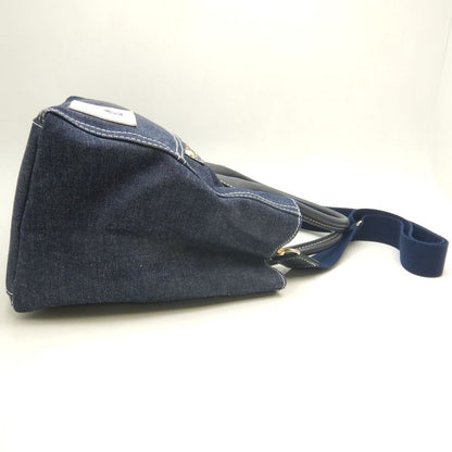 BLUE LABEL CRESTBRIDGE クレストブリッジ 01570-02 トートバッグ コットンデニム インディゴ レディース /253864【中古】