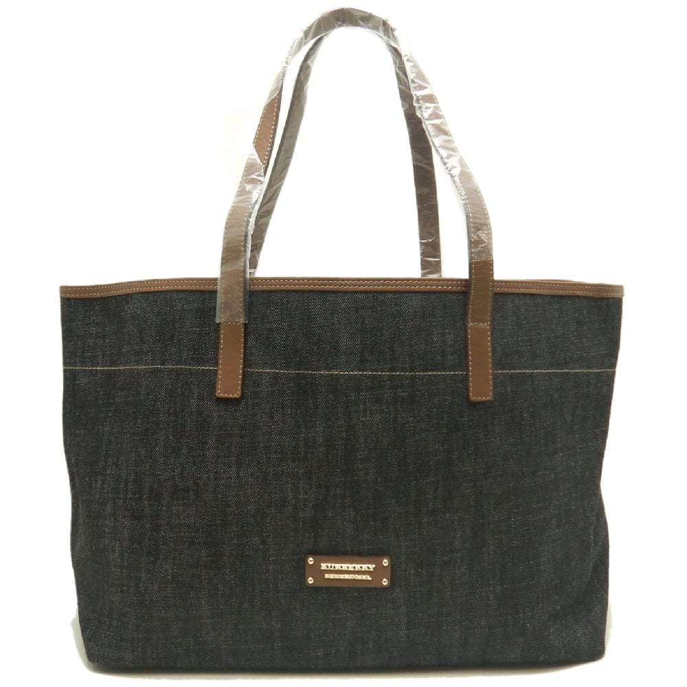 BURBERRY BLUE LABEL バーバリー ブルーレーベル 92611808554 トートバッグ コットンキャンバス インディゴ レディース /253865【中古】