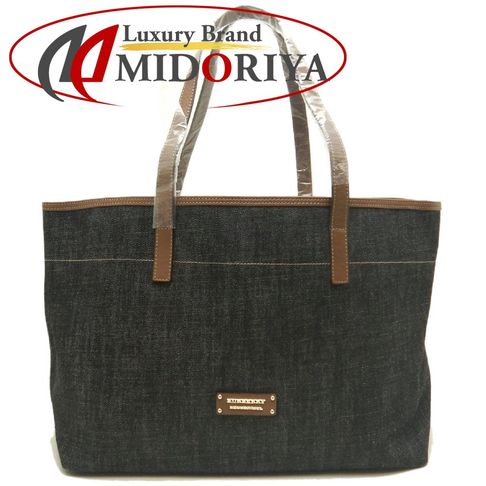 BURBERRY BLUE LABEL バーバリー ブルーレーベル 92611808554 トートバッグ コットンキャンバス インディゴ レディース /253865【中古】