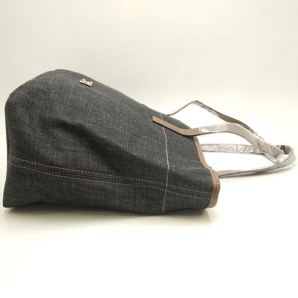 BURBERRY BLUE LABEL バーバリー ブルーレーベル 92611808554 トートバッグ コットンキャンバス インディゴ レディース /253865【中古】