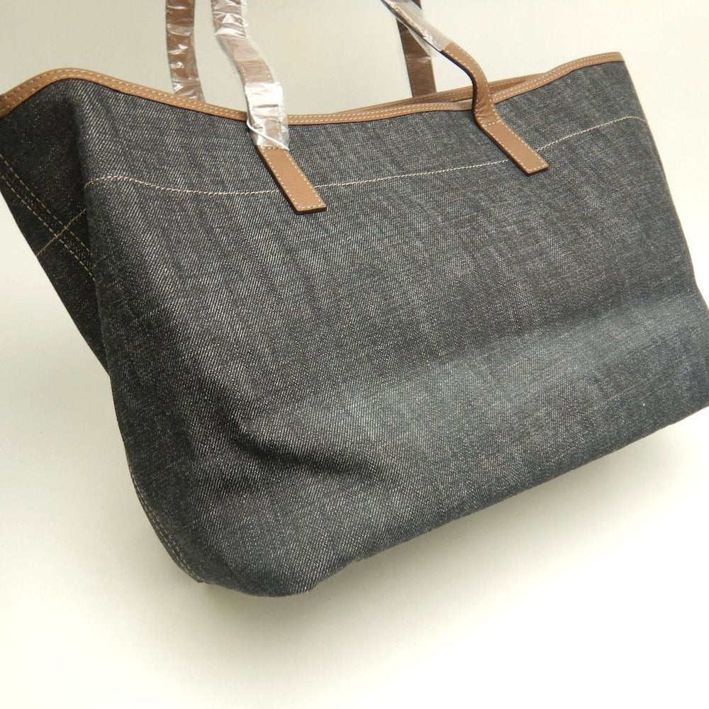BURBERRY BLUE LABEL バーバリー ブルーレーベル 92611808554 トートバッグ コットンキャンバス インディゴ レディース /253865【中古】