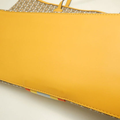 Tory Burch トリーバーチ ジェミニリンク トートバッグ コーティングキャンバス イエロー レディース /253871【中古】