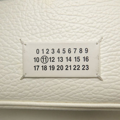 Maison Margiela メゾンマルジェラ 5AC ドローストリングバッグ SB3WD0005 ハンドバッグ レザーxキャンバス ホワイト レディース /253872【中古】