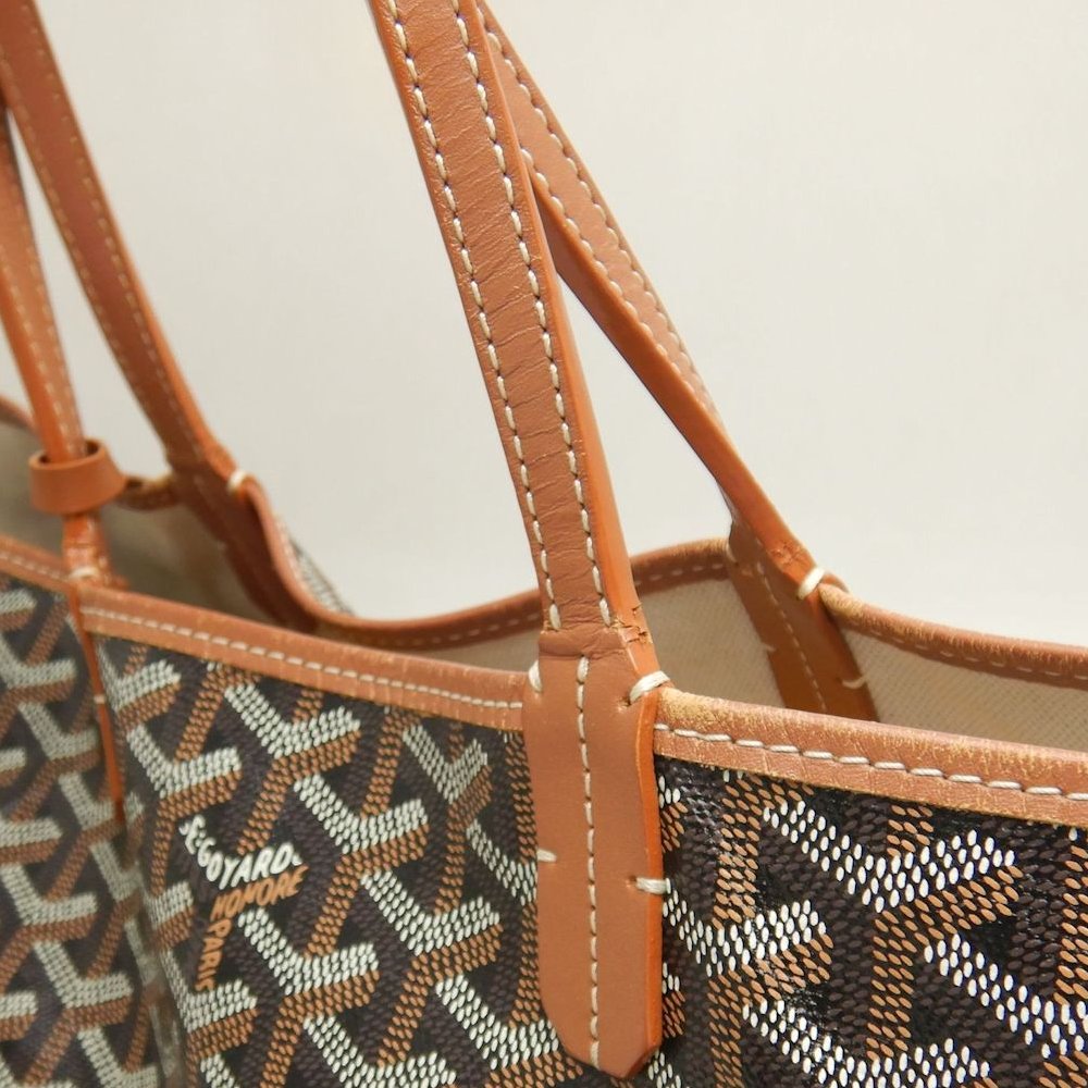 GOYARD ゴヤール サンルイPM STLOUIPMLTY01CL03P トートバッグ ゴヤールディンキャンバス ブラック タン レディース /253873【中古】
