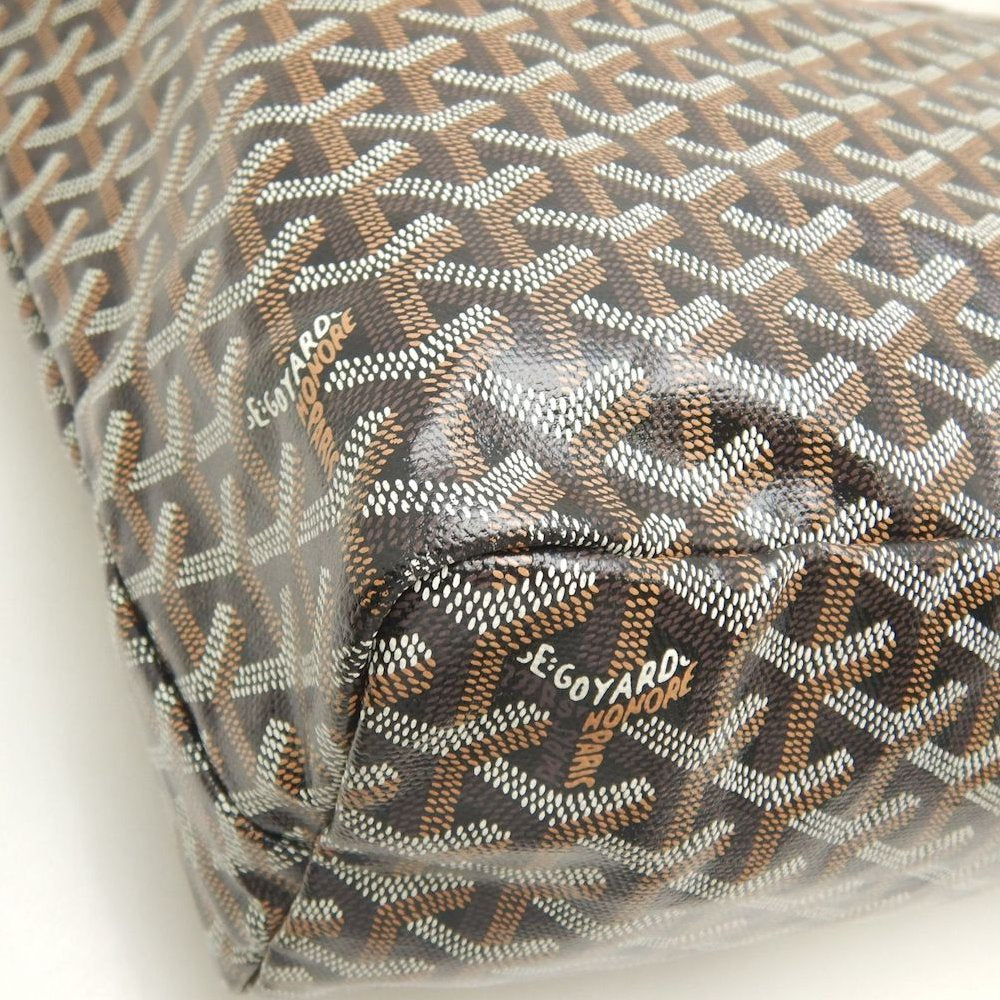 GOYARD ゴヤール サンルイPM STLOUIPMLTY01CL03P トートバッグ ゴヤールディンキャンバス ブラック タン レディース /253873【中古】