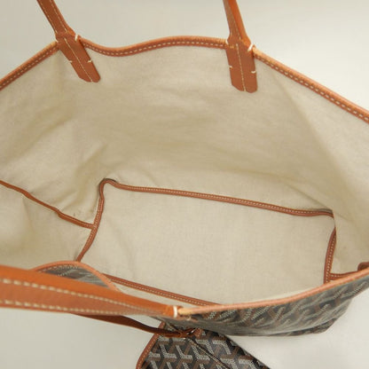 GOYARD ゴヤール サンルイPM STLOUIPMLTY01CL03P トートバッグ ゴヤールディンキャンバス ブラック タン レディース /253873【中古】