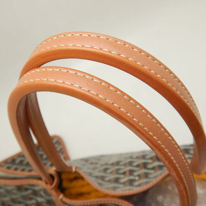 GOYARD ゴヤール サンルイPM STLOUIPMLTY01CL03P トートバッグ ゴヤールディンキャンバス ブラック タン レディース /253873【中古】