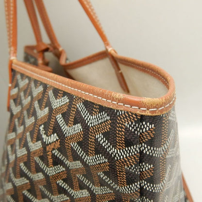 GOYARD ゴヤール サンルイPM STLOUIPMLTY01CL03P トートバッグ ゴヤールディンキャンバス ブラック タン レディース /253873【中古】