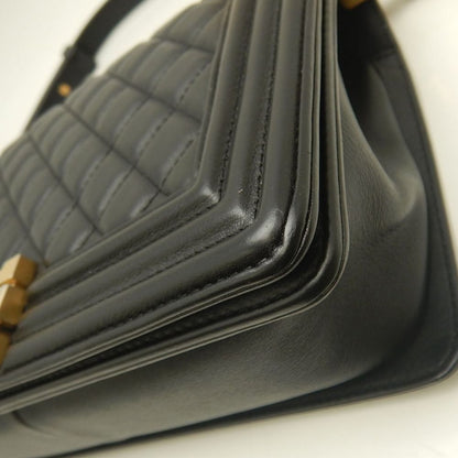 CHANEL シャネル ボーイシャネル A67086 ショルダーバッグ ラムスキン ブラック レディース /253874【中古】