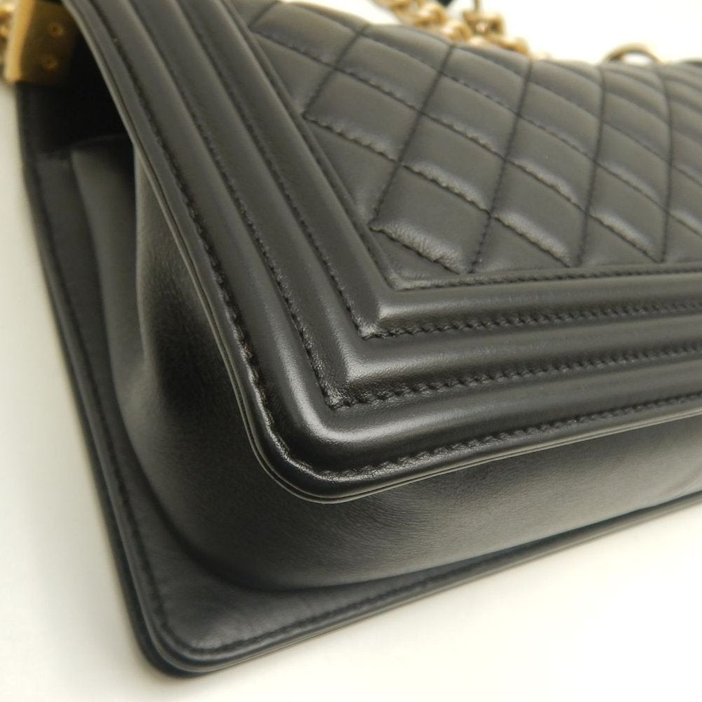 CHANEL シャネル ボーイシャネル A67086 ショルダーバッグ ラムスキン ブラック レディース /253874【中古】