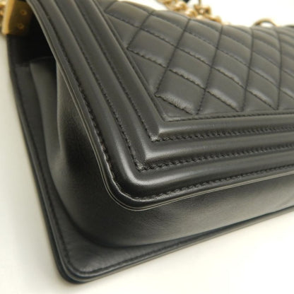 CHANEL シャネル ボーイシャネル A67086 ショルダーバッグ ラムスキン ブラック レディース /253874【中古】