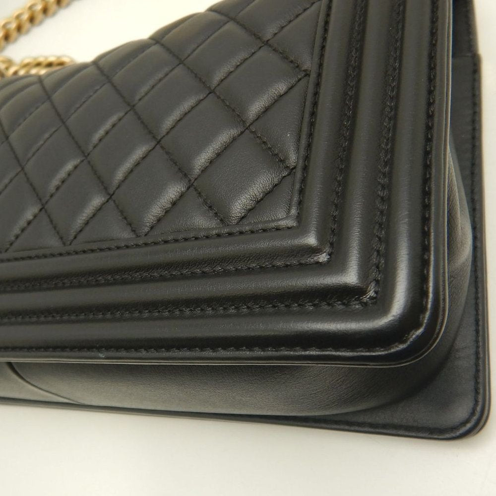 CHANEL シャネル ボーイシャネル A67086 ショルダーバッグ ラムスキン ブラック レディース /253874【中古】