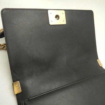 CHANEL シャネル ボーイシャネル A67086 ショルダーバッグ ラムスキン ブラック レディース /253874【中古】