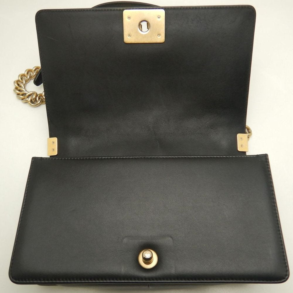 CHANEL シャネル ボーイシャネル A67086 ショルダーバッグ ラムスキン ブラック レディース /253874【中古】