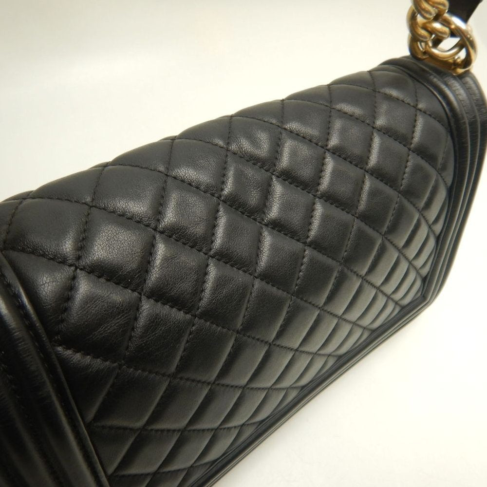 CHANEL シャネル ボーイシャネル A67086 ショルダーバッグ ラムスキン ブラック レディース /253874【中古】