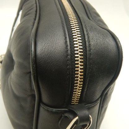 Maison Margiela メゾンマルジェラ グラムスラム チェーンショルダー S56WG0106 ショルダーバッグ ナッパレザー ブラック レディース /253875【中古】