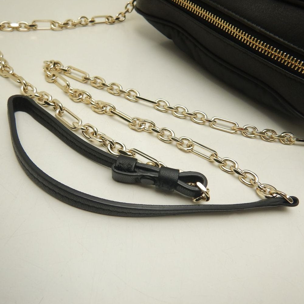 Maison Margiela メゾンマルジェラ グラムスラム チェーンショルダー S56WG0106 ショルダーバッグ ナッパレザー ブラック レディース /253875【中古】