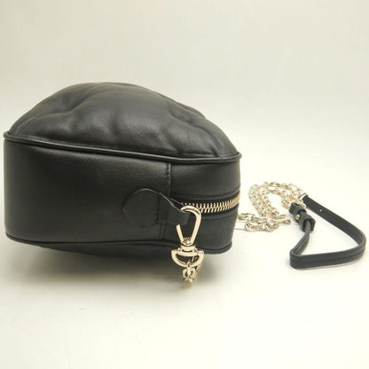 Maison Margiela メゾンマルジェラ グラムスラム チェーンショルダー S56WG0106 ショルダーバッグ ナッパレザー ブラック レディース /253875【中古】