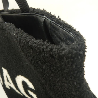 BALENCIAGA バレンシアガ シアリングトート 529127 トートバッグ ムートンxレザー ブラック レディース /253876【中古】