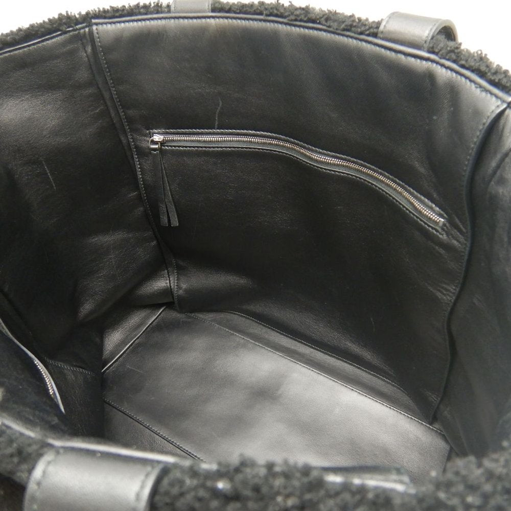 BALENCIAGA バレンシアガ シアリングトート 529127 トートバッグ ムートンxレザー ブラック レディース /253876【中古】