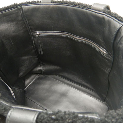 BALENCIAGA バレンシアガ シアリングトート 529127 トートバッグ ムートンxレザー ブラック レディース /253876【中古】