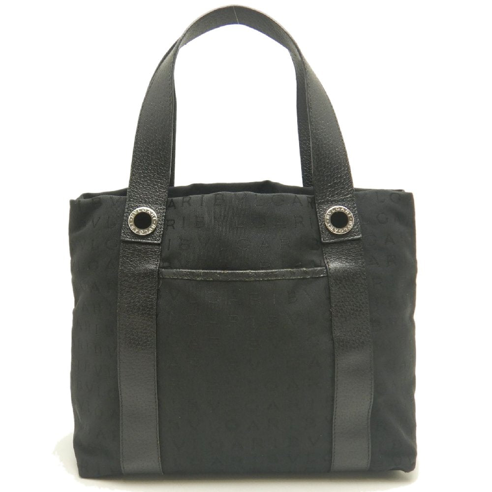 BVLGARI ブルガリ ロゴマニア トートバッグ キャンバス ブラック レディース /253884【中古】