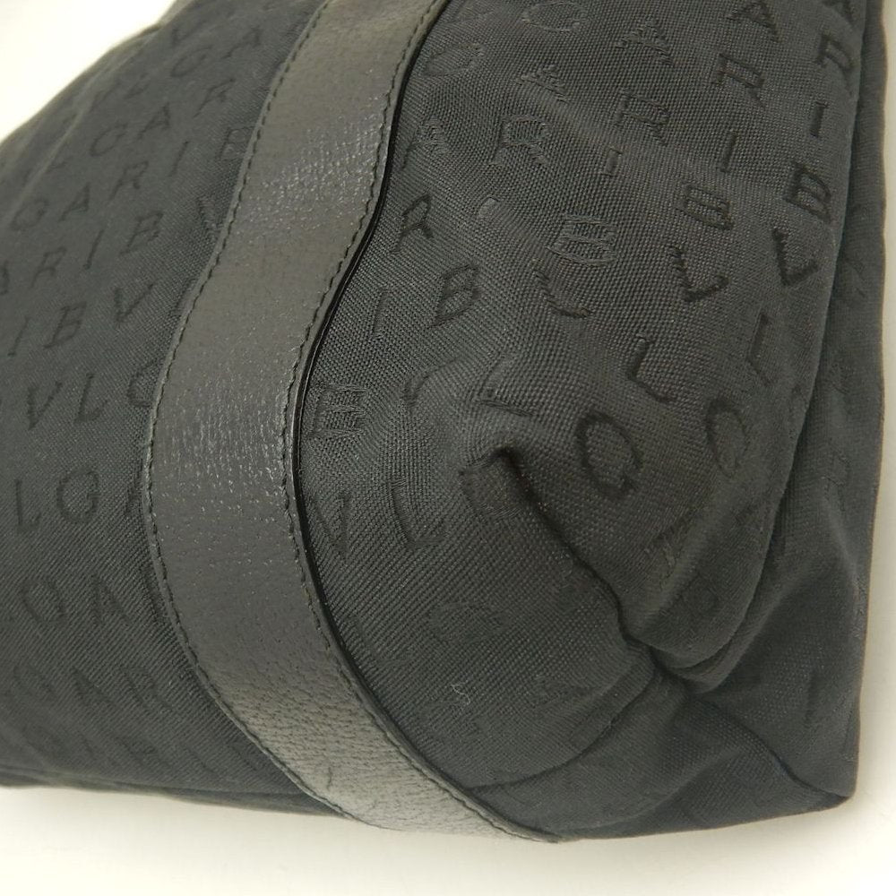 BVLGARI ブルガリ ロゴマニア トートバッグ キャンバス ブラック レディース /253884【中古】