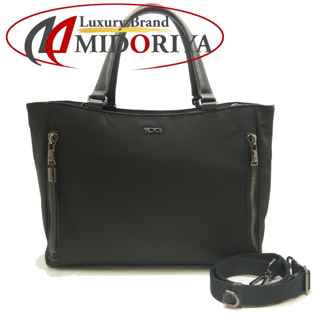 TUMI トゥミ ヴォヤジュール ヴァレッタミディアムトート 0196605 DGM/146571 ビジネスバッグ ナイロンxレザー ブラック レディース /253885【中古】