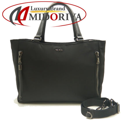 TUMI トゥミ ヴォヤジュール ヴァレッタミディアムトート 0196605 DGM/146571 ビジネスバッグ ナイロンxレザー ブラック レディース /253885【中古】