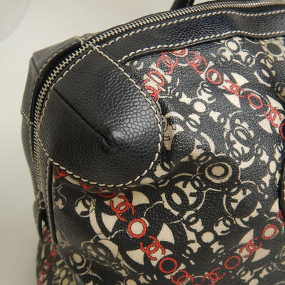CHANEL シャネル ココトラベル ミニボストンバッグ コーティングキャンバス ブラック レディース /253888【中古】