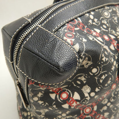 CHANEL シャネル ココトラベル ミニボストンバッグ コーティングキャンバス ブラック レディース /253888【中古】