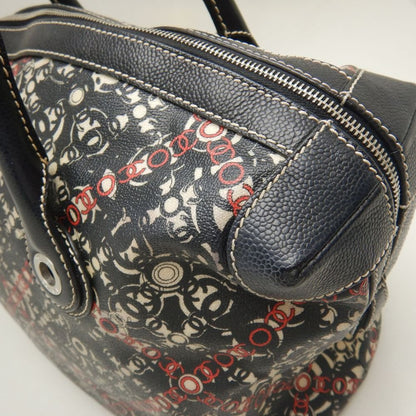 CHANEL シャネル ココトラベル ミニボストンバッグ コーティングキャンバス ブラック レディース /253888【中古】