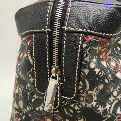 CHANEL シャネル ココトラベル ミニボストンバッグ コーティングキャンバス ブラック レディース /253888【中古】