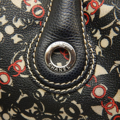CHANEL シャネル ココトラベル ミニボストンバッグ コーティングキャンバス ブラック レディース /253888【中古】