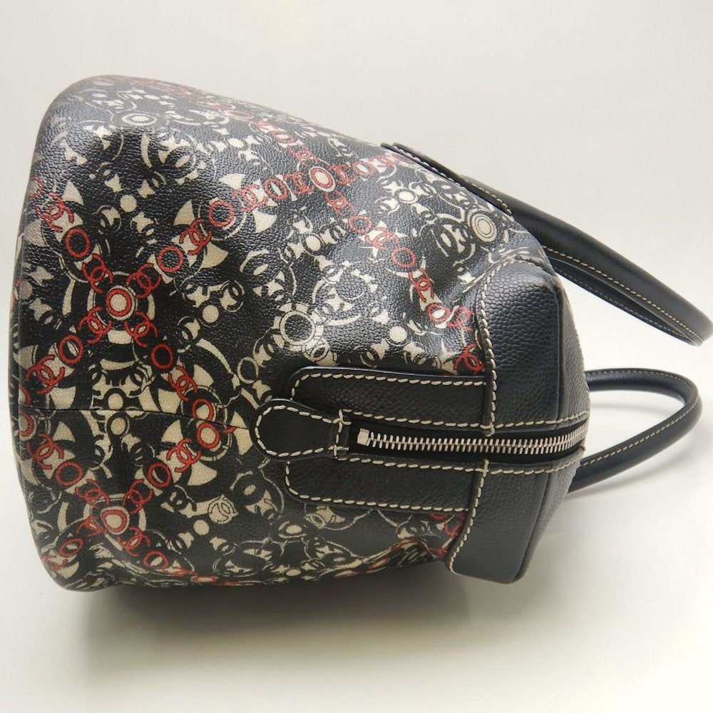 CHANEL シャネル ココトラベル ミニボストンバッグ コーティングキャンバス ブラック レディース /253888【中古】
