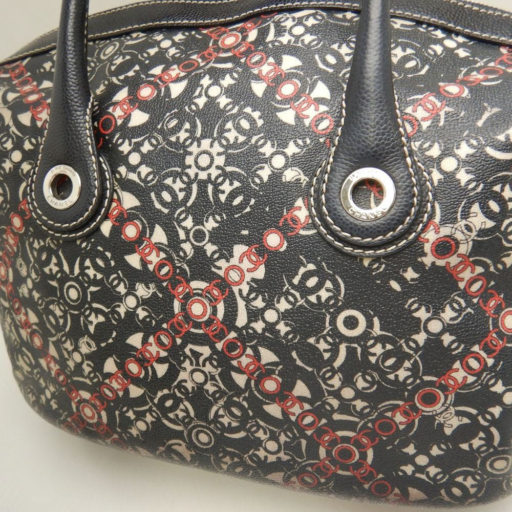CHANEL シャネル ココトラベル ミニボストンバッグ コーティングキャンバス ブラック レディース /253888【中古】