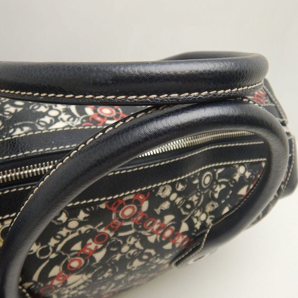 CHANEL シャネル ココトラベル ミニボストンバッグ コーティングキャンバス ブラック レディース /253888【中古】