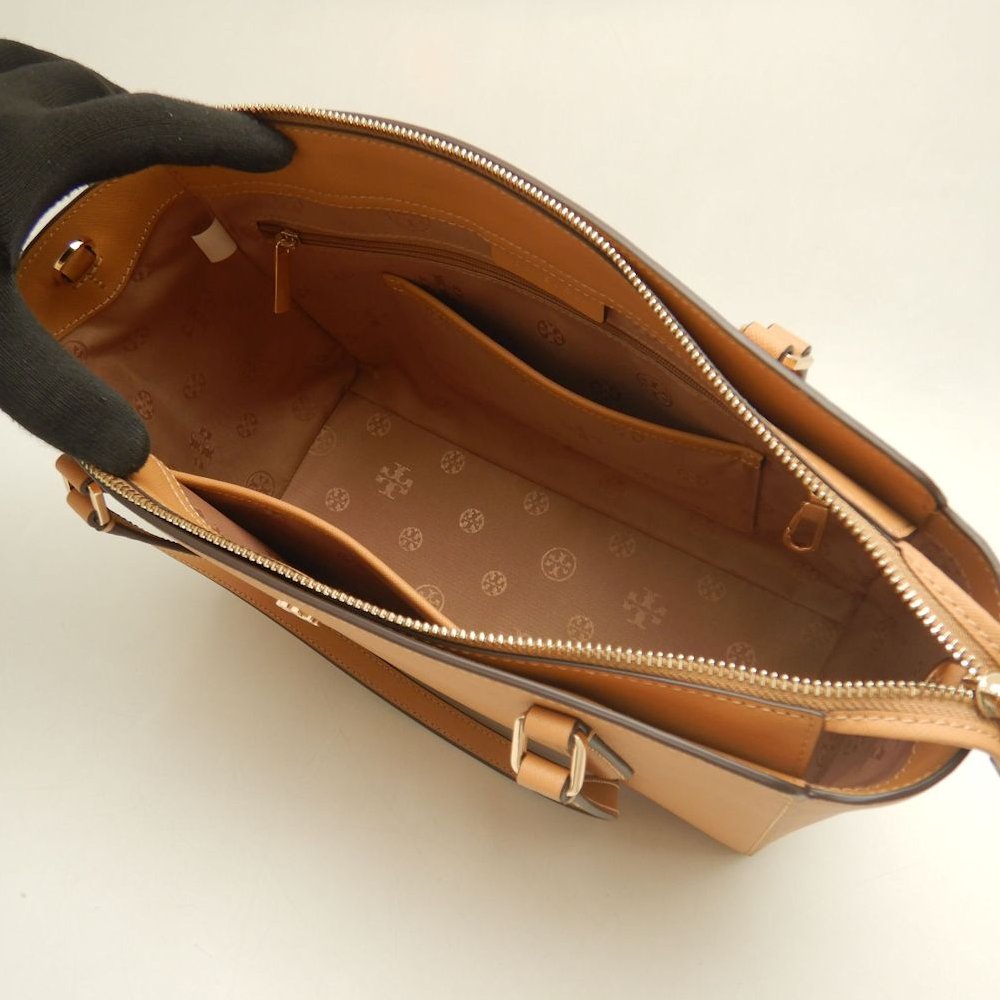 Tory Burch トリーバーチ エマーソン 2WAY トートバッグ 64190 レザー キャメル レディース /253889【中古】