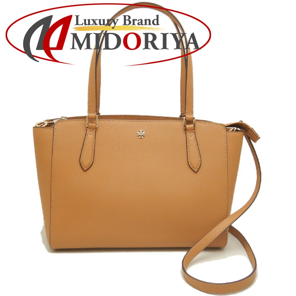 Tory Burch トリーバーチ エマーソン 2WAY トートバッグ 64190 レザー キャメル レディース /253889【中古】