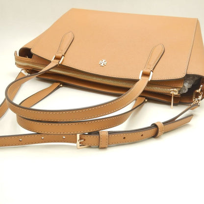 Tory Burch トリーバーチ エマーソン 2WAY トートバッグ 64190 レザー キャメル レディース /253889【中古】