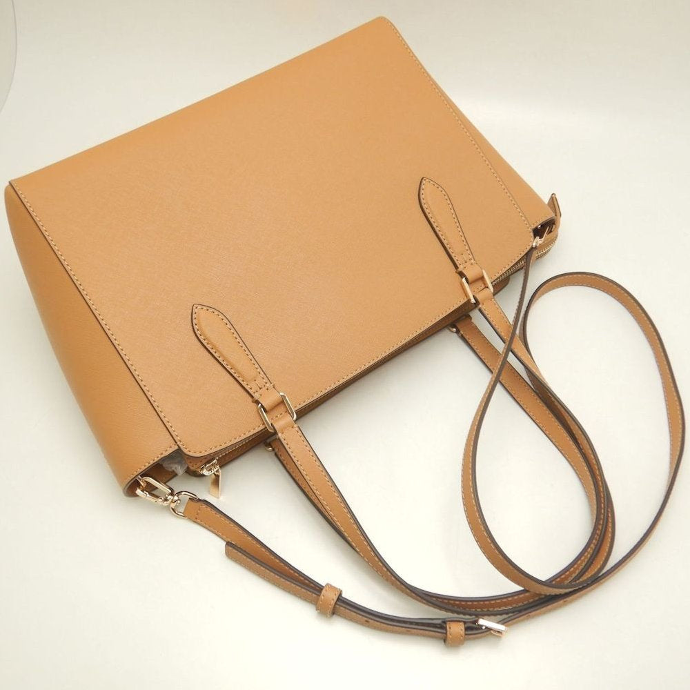 Tory Burch トリーバーチ エマーソン 2WAY トートバッグ 64190 レザー キャメル レディース /253889【中古】