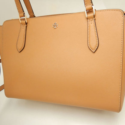 Tory Burch トリーバーチ エマーソン 2WAY トートバッグ 64190 レザー キャメル レディース /253889【中古】